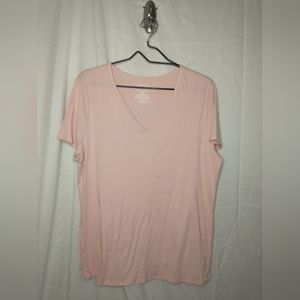 Time and Tru Women's Light Pink Short Sleeved Shirt Size L 12-14